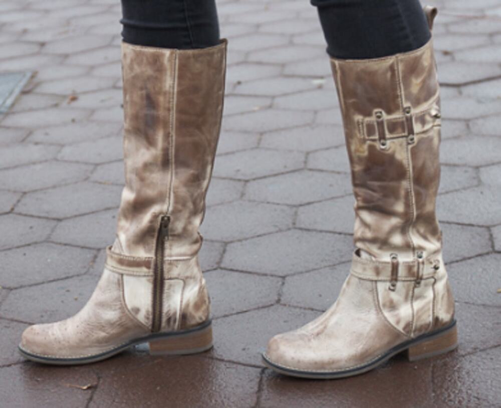 Corral Boots Women's Distressed Taupe Tall Riding Boots sz 8M